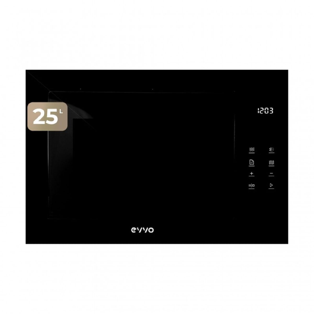 EVVO Microondas encastrable con plato integrable Mi45 Bl