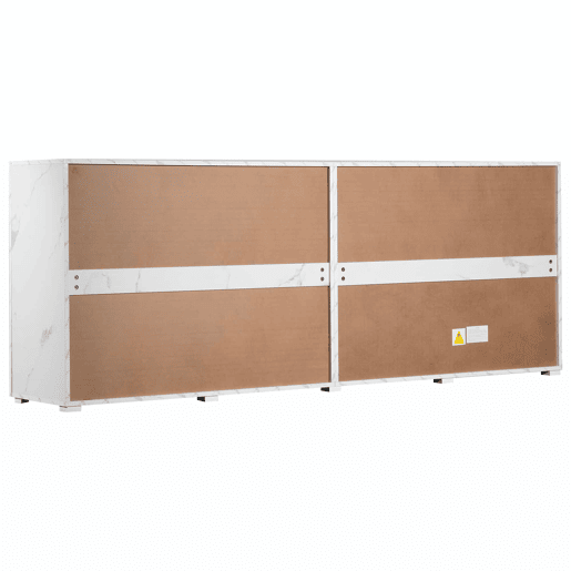 Aparador L 200 cm - 4 portas com 2 gavetas - Branco