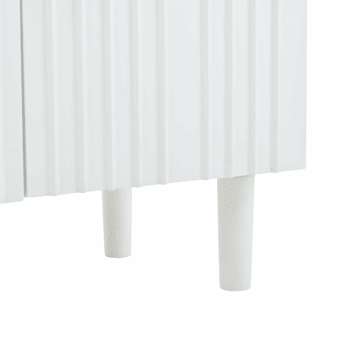 Aparador 120x38,5x79 cm - 3 portas, grande capacidade de armazenamento, com pés de 16 cm - Branco Aparador 120x38,5x79 cm - 3 portas, grande capacidade de armazenamento, com pés de 16 cm - Branco