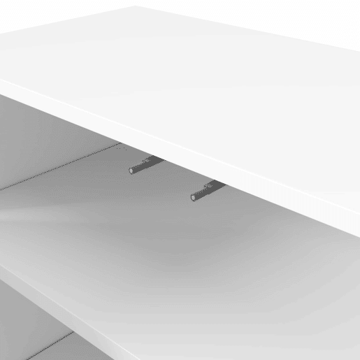 Aparador moderno 120x35x80 cm - Portas onduladas, prateleiras ajustáveis - Branco