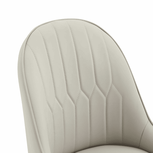 Cadeiras de jantar em PU - 2 unidades - encosto com design em forma de raio, repelentes à água, resistentes e duradouras, de fácil manutenção, estofamento espesso de alta elasticidade - Preto e cinzento quente