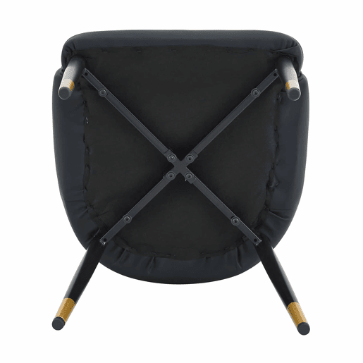Conjunto de 2 cadeiras em PU - encosto com padrão em forma de raio, impermeáveis, resistentes, de fácil manutenção, almofada espessa de alta elasticidade - preto