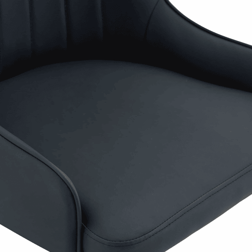 Conjunto de 2 cadeiras em PU - encosto com padrão em forma de raio, impermeáveis, resistentes, de fácil manutenção, almofada espessa de alta elasticidade - preto