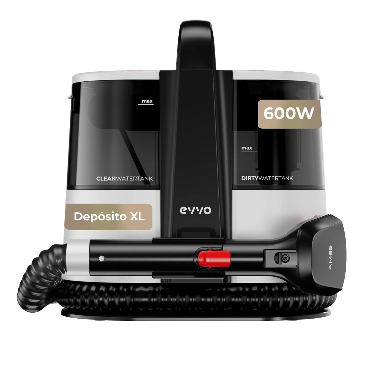 Limpiatapicerías EVVO AM65 con doble depósito y accesorios