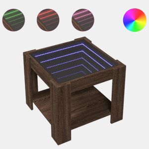 Mesa de Centro, Mesa baixa c LEDs 53x53x45 cm derivados de madeira