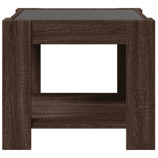 Mesa de Centro, Mesa baixa c LEDs 53x53x45 cm derivados de madeira