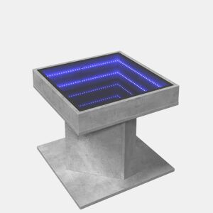 Mesa de Centro, Mesa baixa c LEDs 50x50x45 cm madeira processada