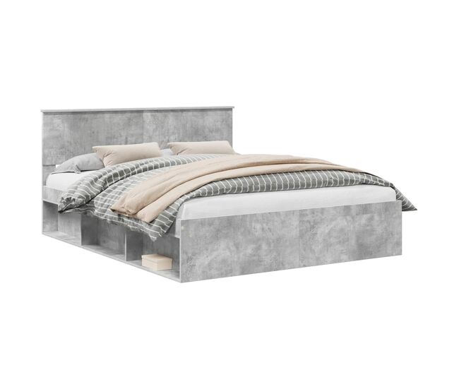 Estructura de cama doble matrimonial - concreto 160 x 200 cm madera de pino macizo