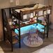 Cama alta para niños 225x114 Cama alta para niños 225x114 Negro