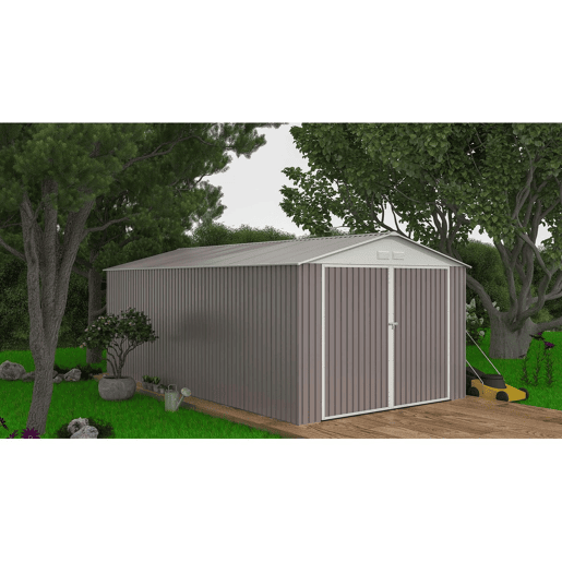 Garagem de metal evada com porta de batente 18.56 m²