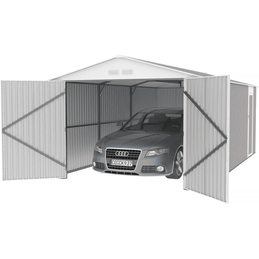 Garagem de metal evada com porta de batente 18.56 m²