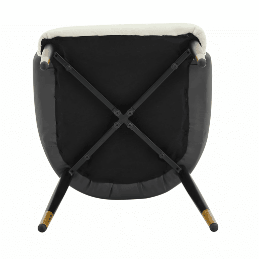 Conjunto de 2 cadeiras em PU, 2 unidades - encosto com padrão em forma de relâmpago, estofamento espesso e altamente elástico - cinzento escuro, branco e preto