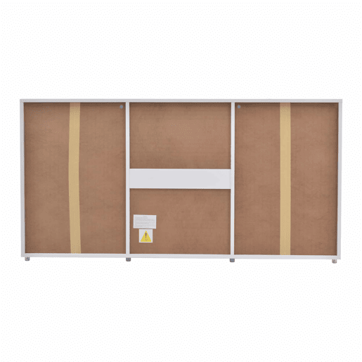 Aparador baixo com LED - 2 portas e 3 gavetas - prateleiras reguláveis - Branco
