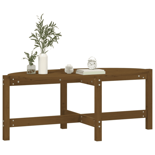 Mesa de Centro, Mesa baixa, 118x63x45cm madeira de pinho maciça castanho-mel