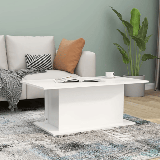 Mesa de Centro, Mesa baixa, 102x55,5x40 cm derivados de madeira branco