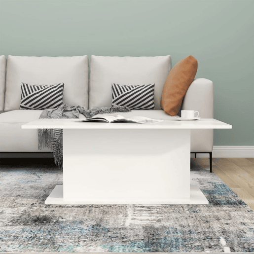 Mesa de Centro, Mesa baixa, 102x55,5x40 cm derivados de madeira branco
