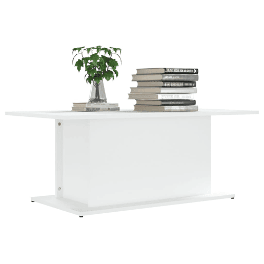 Mesa de Centro, Mesa baixa, 102x55,5x40 cm derivados de madeira branco