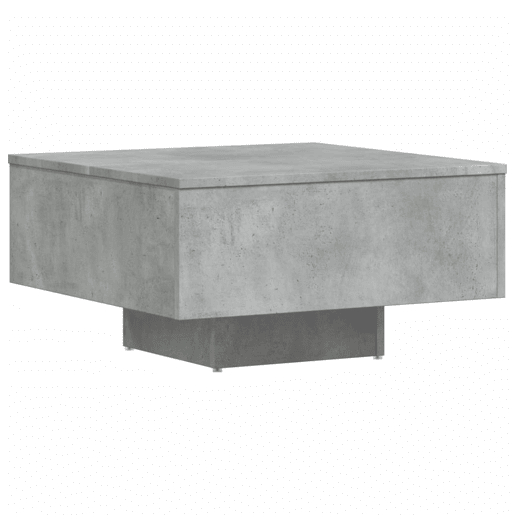 Mesa de Centro, Mesa baixa, 60x60x31,5 cm derivados de madeira cinza cimento