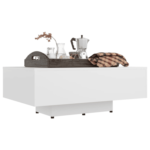 Mesa de Centro, Mesa baixa, 85x55x31 cm contraplacado branco