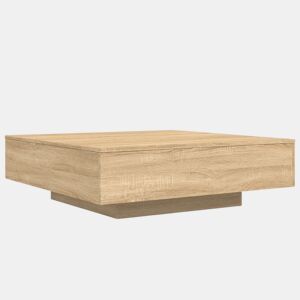 Mesa de Centro, Mesa baixa, 100x100x31 cm derivados madeira carvalho sonoma