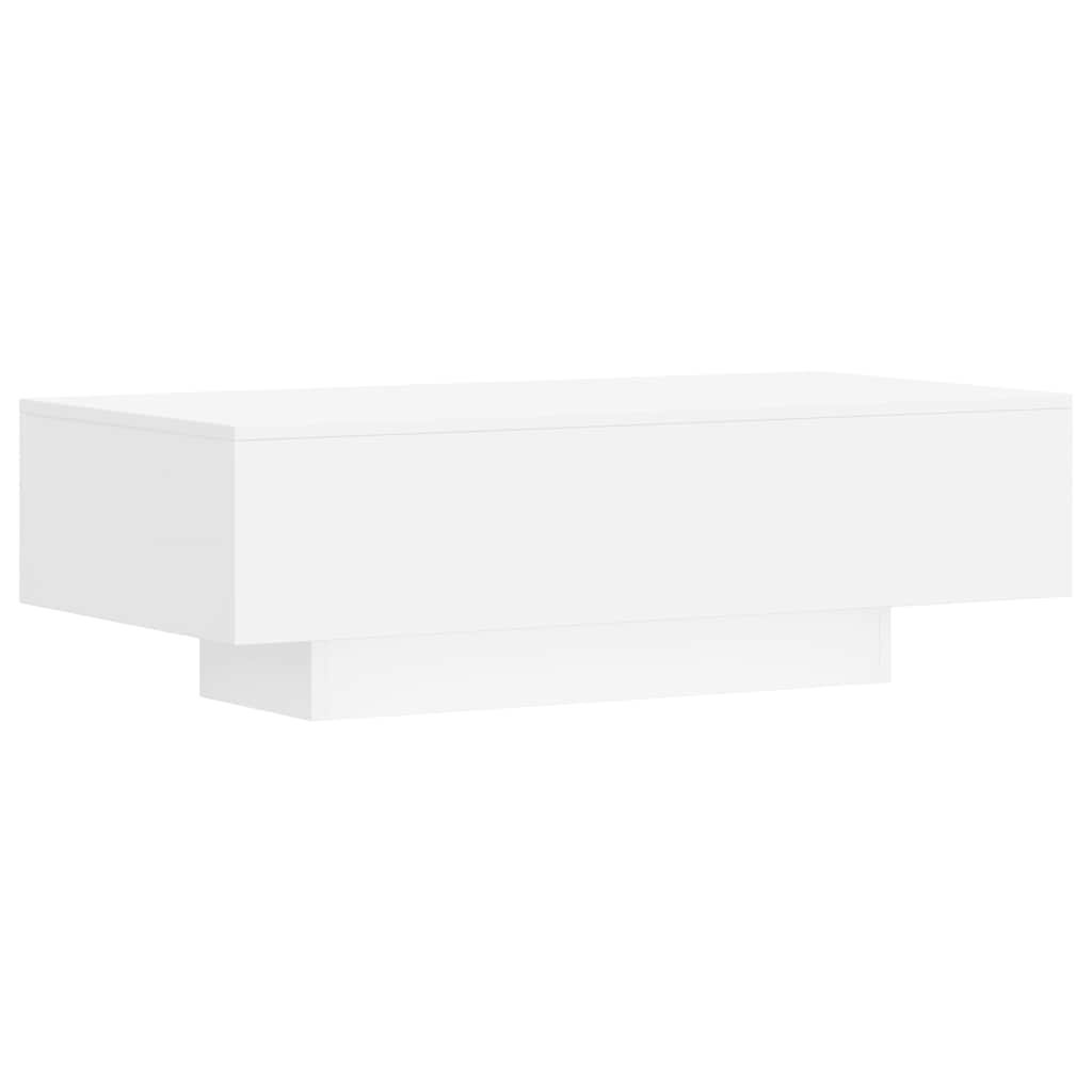 mesa de cafe - mesa de centro madera de ingenieria blanco 100x495x31 cm