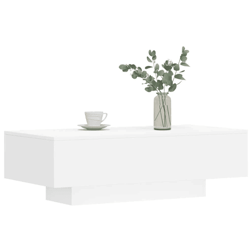 Mesa de Centro, Mesa baixa, 100x49,5x31 cm derivados de madeira branco