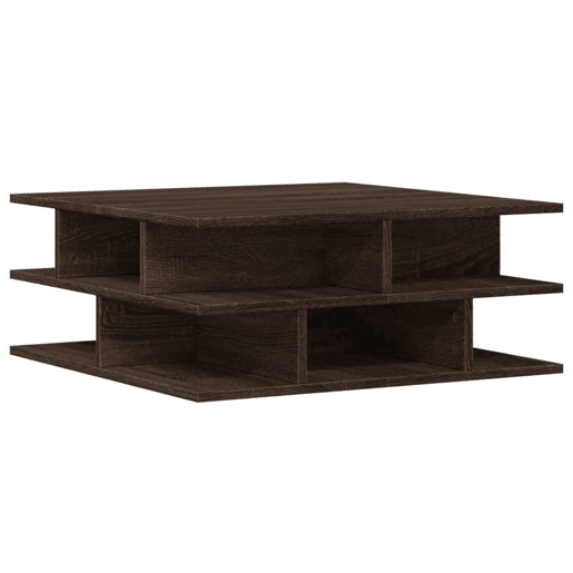 Mesa de Centro, Mesa baixa, 70x70x29 cm derivados madeira carvalho castanho