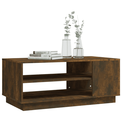 Mesa de Centro, Mesa baixa, 102x55x43 cm derivados madeira carvalho fumado