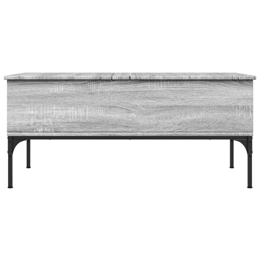Mesa de Centro, Mesa baixa, 100x50x45cm derivados madeirametal cinza sonoma