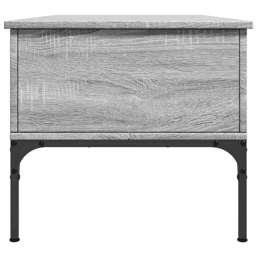 Mesa de Centro, Mesa baixa, 100x50x45cm derivados madeirametal cinza sonoma