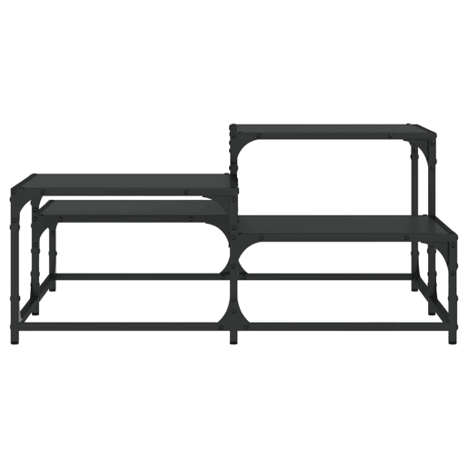 Mesa de Centro, Mesa baixa, 87,5x87,5x40 cm derivados de madeira preto