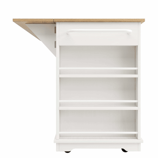 Ilha de cozinha - divisórias removíveis - com bancada - Branco