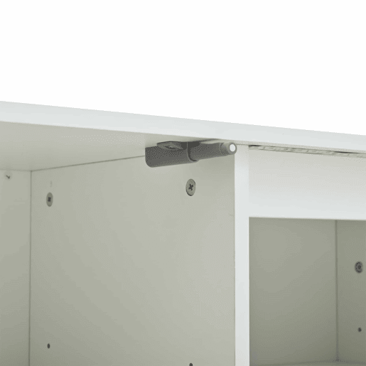 Aparador 140x40x60 cm - 3 portas, 1 gaveta, com LED e prateleiras ajustáveis - Branco