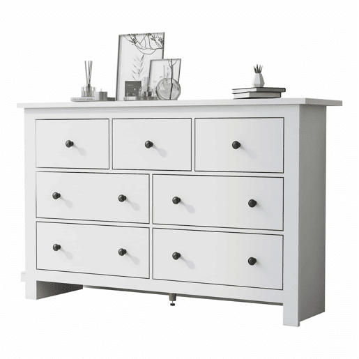 Aparador com 7 gavetas - Aglomerado de partÃculas - Branco Aparador com 7 gavetas - Aglomerado de partÃculas - Branco