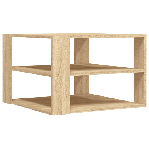 Mesa de Centro, Mesa baixa, 58x58x40cm derivados madeira carvalho sonoma