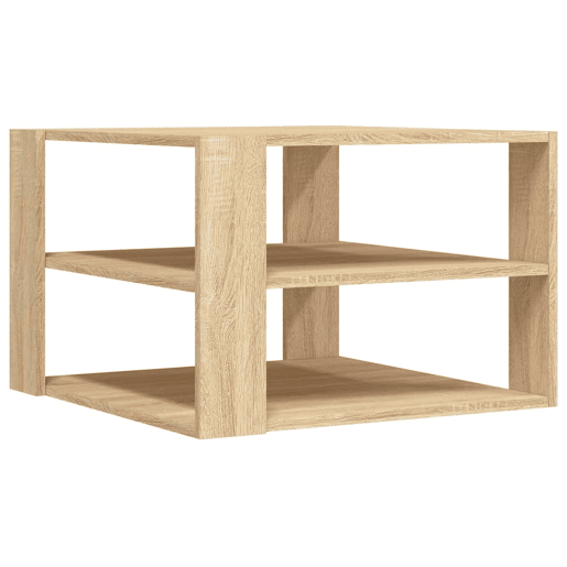 Mesa de Centro, Mesa baixa, 58x58x40cm derivados madeira carvalho sonoma