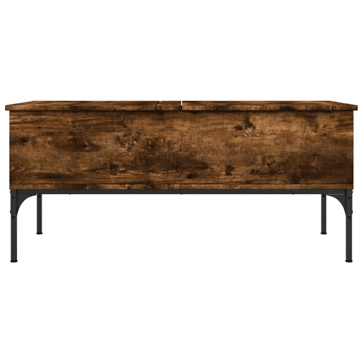 Mesa de Centro, Mesa baixa, 100x50x45cm deriv. madeirametal carvalho fumado