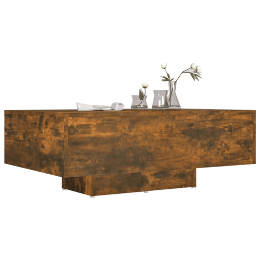 Mesa de Centro, Mesa baixa, 85x55x31 cm derivados de madeira carvalho fumado