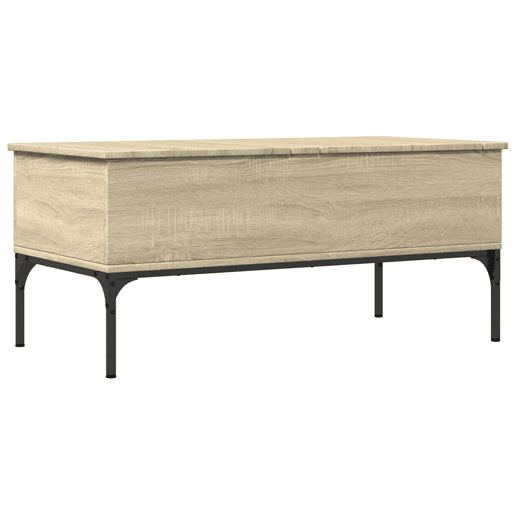 Mesa de Centro, Mesa baixa, 100x50x45cm deriv. madeirametal carvalho sonoma