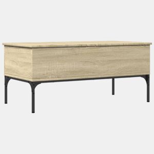 Mesa de Centro, Mesa baixa, 100x50x45cm deriv. madeirametal carvalho sonoma