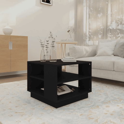 Mesa de Centro, Mesa baixa, 55x55x43 cm aglomerado preto