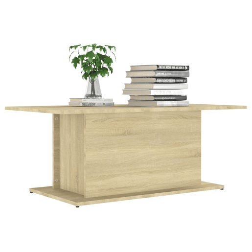 Mesa de Centro, Mesa baixa, 102x55,5x40 cm derivados madeira carvalho sonoma