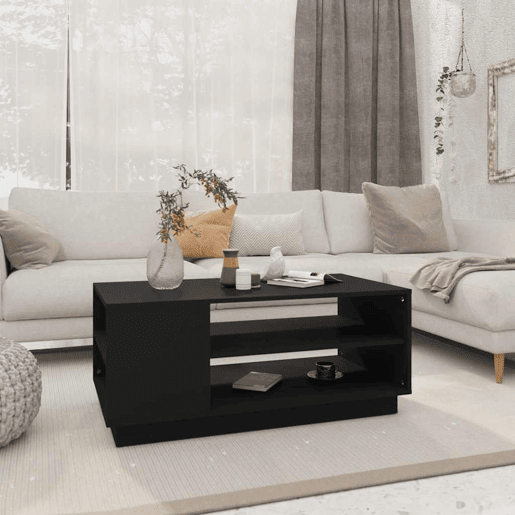 Mesa de Centro, Mesa baixa, 102x55x43 cm aglomerado preto