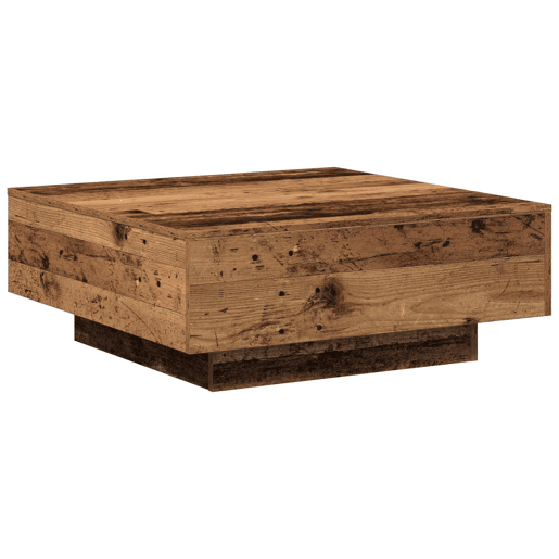 Mesa de Centro, Mesa baixa, Madeira Antiga 80 x 80 x 31 cm