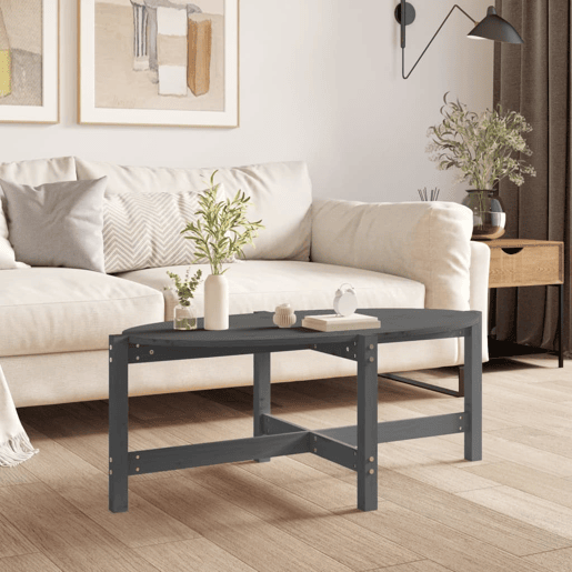 Mesa de Centro, Mesa baixa, 118x63x45 cm madeira de pinho maciça cinza