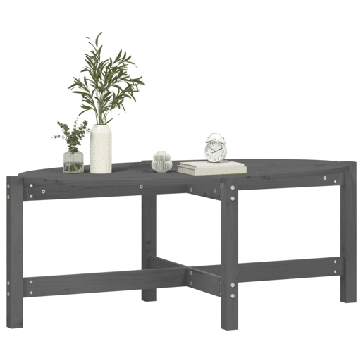 Mesa de Centro, Mesa baixa, 118x63x45 cm madeira de pinho maciça cinza