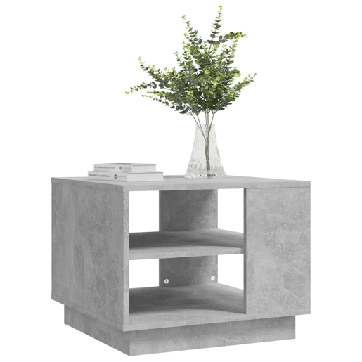 Mesa de Centro, Mesa baixa, 55x55x43 cm derivados de madeira cinza cimento
