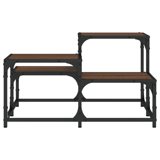 Mesa de Centro, Mesa baixa, 68x68x40 cm derivados madeira carvalho castanho