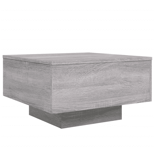 Mesa de Centro, Mesa baixa, 55x55x31 cm derivados de madeira cinzento sonoma