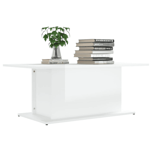 Mesa de Centro, Mesa baixa, derivados de madeira branco brilhante